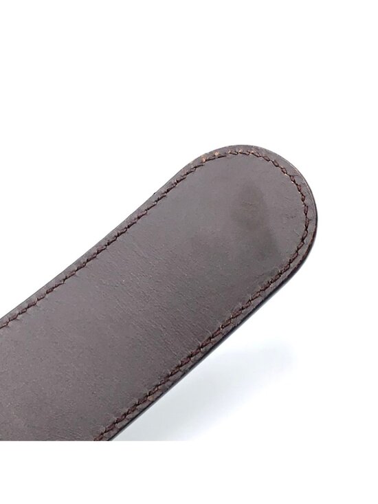 Gucci Interlocking Reversible Leather Brown Black Belt Silver main image 7
